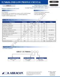 ABS13-32.768KHZ-T Datasheet Cover