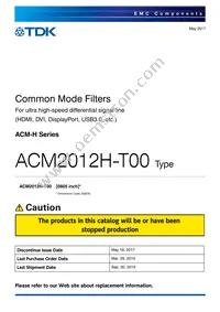 ACM2012H-900-2P-T00 Datasheet Cover