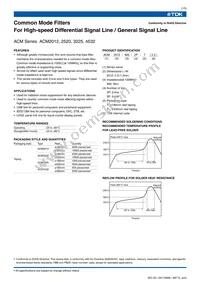 ACM2520-102-2P Datasheet Page 2