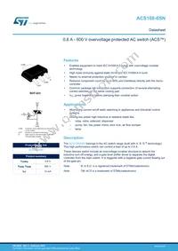 ACS108-6SN-TR Datasheet Cover