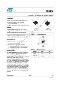 ACST12-7SG Datasheet Cover