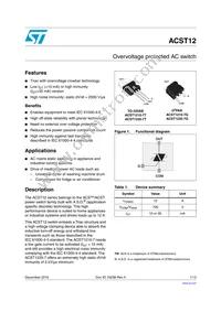 ACST1235-7T Datasheet Cover