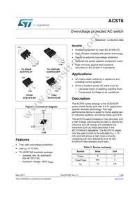 ACST610-8GTR Datasheet Cover