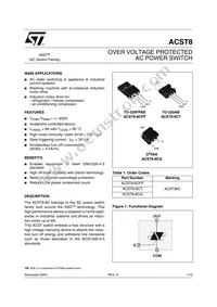 ACST8-8CG Datasheet Cover