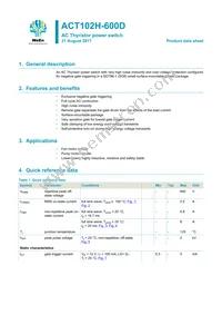 ACT102H-600D Datasheet Cover