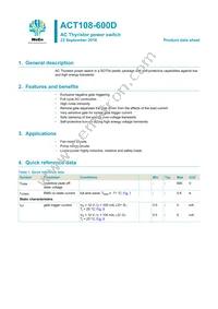 ACT108-600D/DG Datasheet Cover