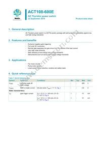 ACT108-600EQP Datasheet Cover