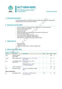 ACT108W-600D Datasheet Cover