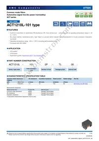ACT1210L-101-2P-TL00 Datasheet Cover