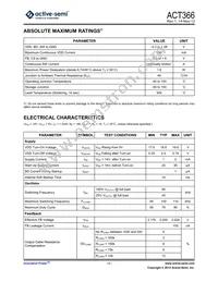 ACT366YH-T Datasheet Page 3