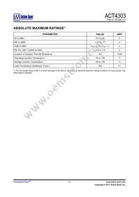 ACT4303YH-T Datasheet Page 3