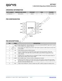 ACT4501SH-T Datasheet Page 2