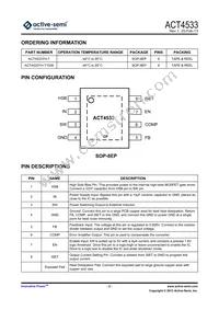 ACT4533YH-T Datasheet Page 2