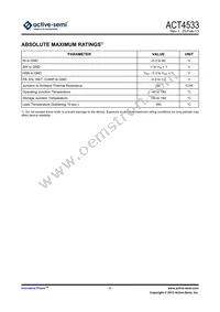 ACT4533YH-T Datasheet Page 3