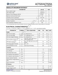 ACT520SH-T Datasheet Page 3