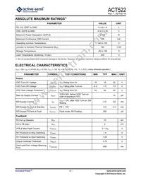 ACT522SH-T Datasheet Page 3