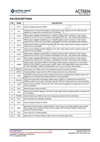 ACT8894Q4I133-T Datasheet Page 5