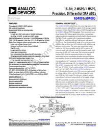 AD4001BRMZ-RL7 Datasheet Cover