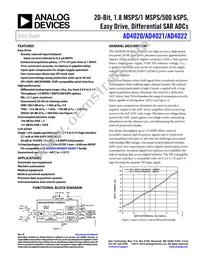 AD4020BRMZ-RL7 Datasheet Cover