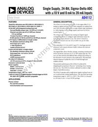 AD4112BCPZ-RL7 Datasheet Cover