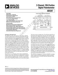 AD5207BRU50-REEL7 Datasheet Cover