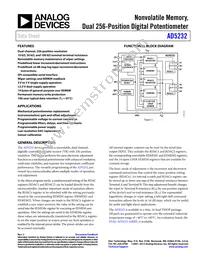 AD5232BRU10-REEL7 Datasheet Cover