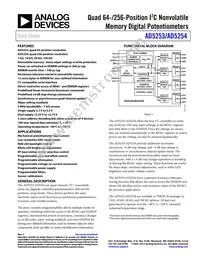 AD5253BRUZ1-RL7 Datasheet Cover
