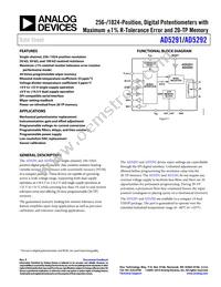 AD5291BRUZ-50-RL7 Datasheet Cover