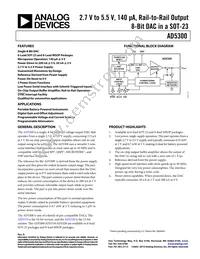 AD5300BRT-R2 Datasheet Cover