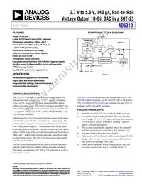 AD5310BRT-500RL7 Datasheet Cover
