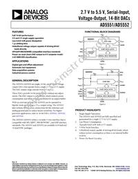 AD5551BR Datasheet Cover