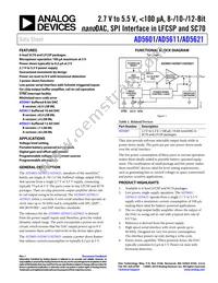 AD5621ACPZ-RL7 Datasheet Cover