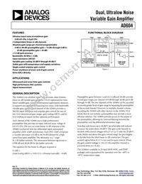 AD604ARSZ-RL Datasheet Cover