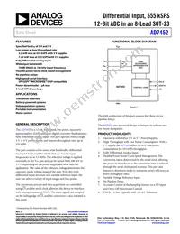 AD7452BRT-R2 Datasheet Cover