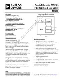 AD7453ARTZ-REEL7 Datasheet Cover