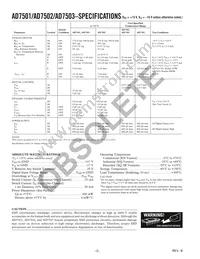 AD7503KNZ Datasheet Page 2