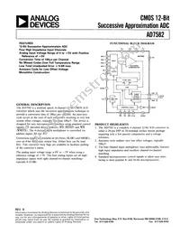 AD7582KP Datasheet Cover