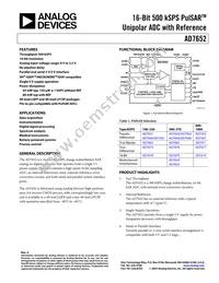 AD7652ASTZRL Datasheet Cover