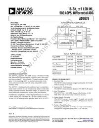 AD7676ASTZRL Datasheet Cover