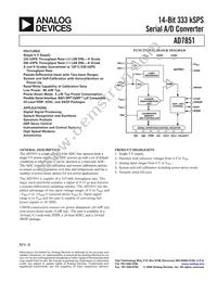 AD7851KNZ Datasheet Cover