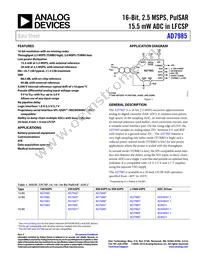 AD7985BCPZ-RL7 Datasheet Cover