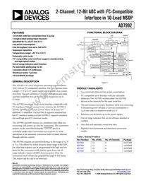 AD7992BRMZ-1-R2 Datasheet Cover