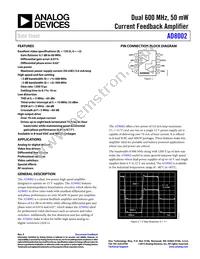 AD8002ANZ Datasheet Cover