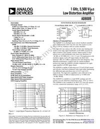 AD8009JRTZ-R2 Datasheet Cover