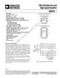 AD8010ARZ-16-REEL7 Datasheet Cover