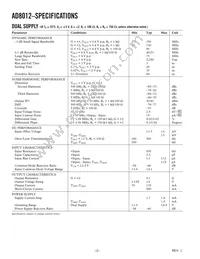 AD8012AR-REEL7 Datasheet Page 2