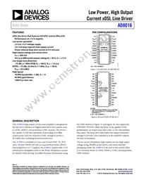 AD8016AREZ-REEL Datasheet Cover