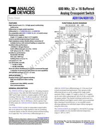 AD8105ABPZ Datasheet Cover