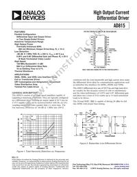 AD815ARBZ-24 Datasheet Cover