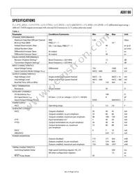 AD8190ACPZ Datasheet Page 3